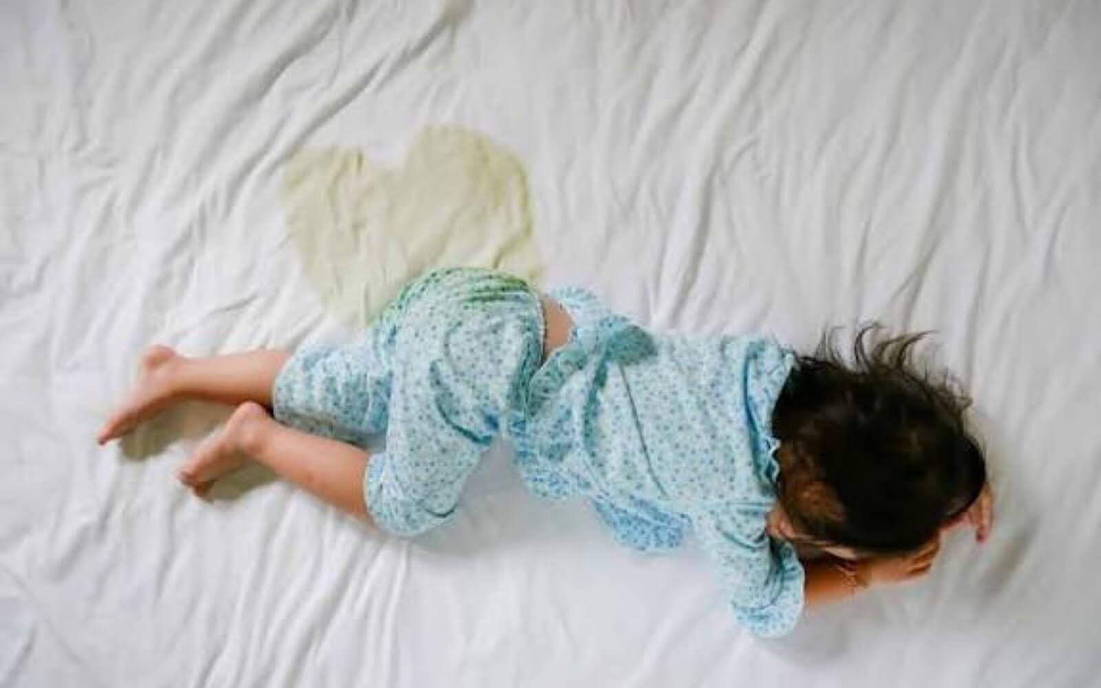 Bedwetting in children — sleeping child at night